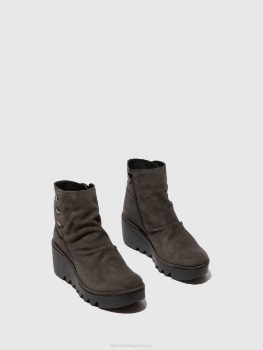 Жени Fly London велур дизел ботуши с цип brom344 DNPB183