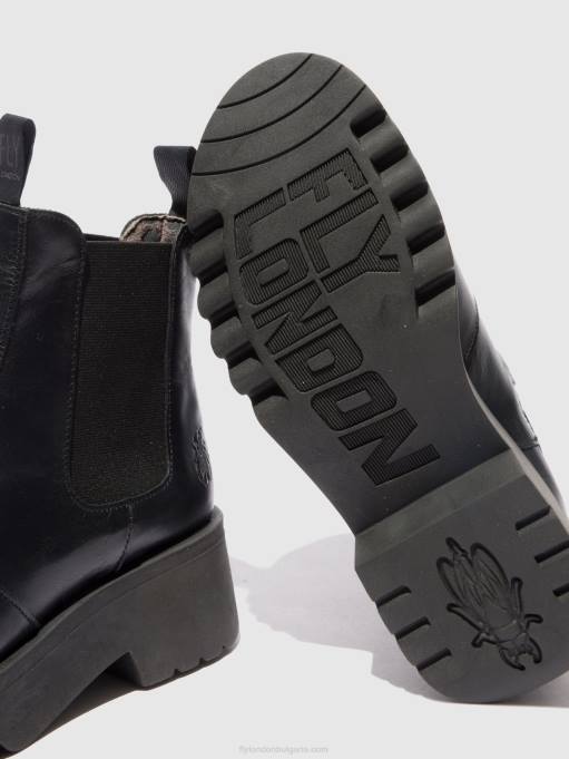 Жени Fly London килим черен ботуши челси medi789 DNPB221