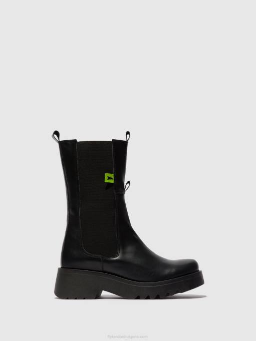 Жени Fly London черен ботуши челси mide904 DNPB136