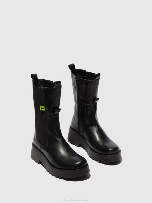 Жени Fly London черен ботуши челси mide904 DNPB136