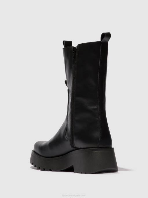 Жени Fly London черен ботуши челси mide904 DNPB136