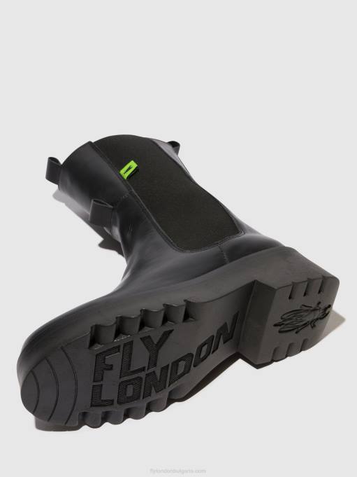 Жени Fly London черен ботуши челси mide904 DNPB136
