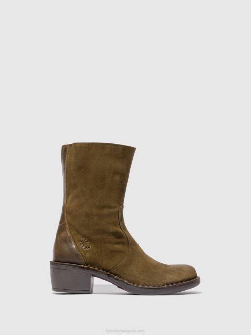 Жени Fly London oilsuede/rug sludge/olive ботуши с цип mane073 DNPB180