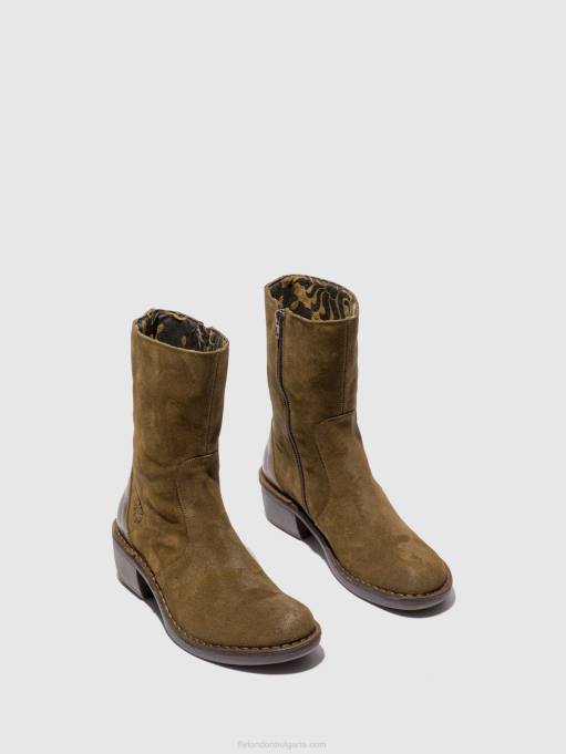Жени Fly London oilsuede/rug sludge/olive ботуши с цип mane073 DNPB180