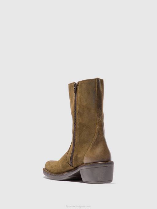 Жени Fly London oilsuede/rug sludge/olive ботуши с цип mane073 DNPB180