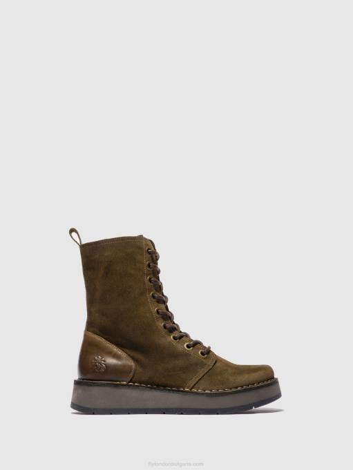 Жени Fly London oilsuede/rug sludge/olive ботуши с връзки rami043 DNPB176