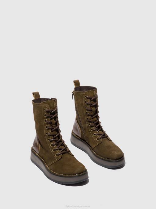 Жени Fly London oilsuede/rug sludge/olive ботуши с връзки rami043 DNPB176