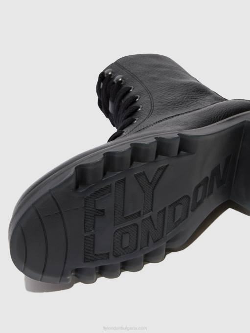 Жени Fly London черен ботуши с връзки reid893 DNPB91