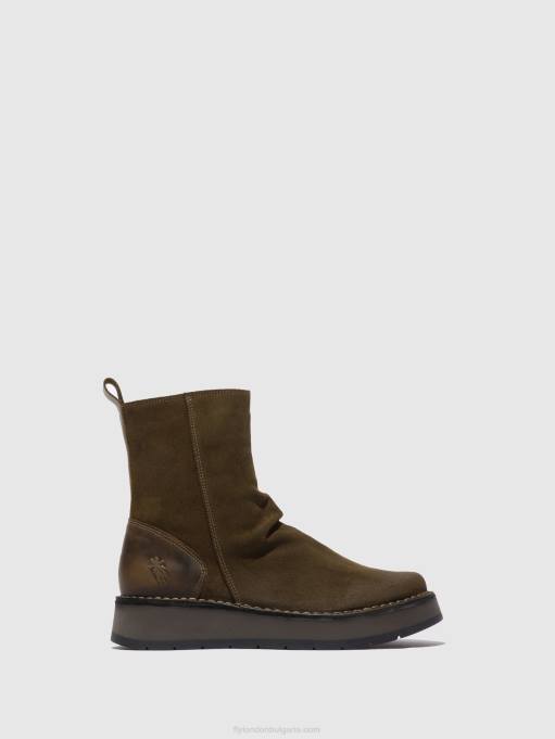 Жени Fly London oilsuede/rug sludge/olive ботуши с цип reno053 DNPB320