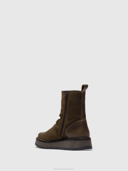 Жени Fly London oilsuede/rug sludge/olive ботуши с цип reno053 DNPB320