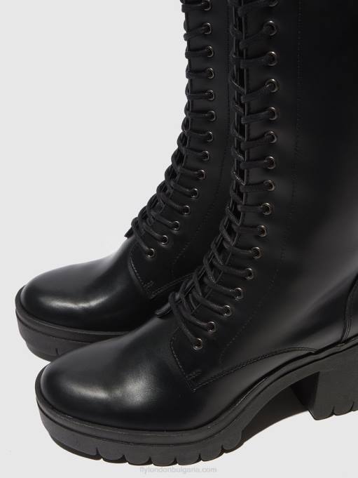 Жени Fly London tunder black (черна подметка) ботуши с връзки taly884 DNPB314