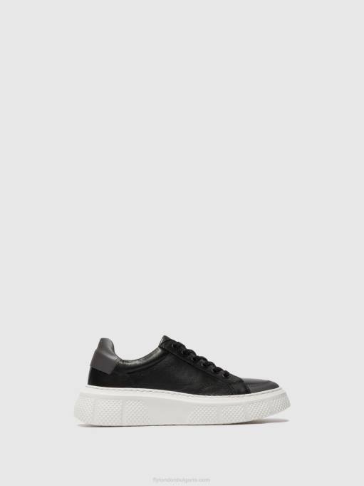 Жени Fly London черен кецове с връзки emmy510 DNPB760